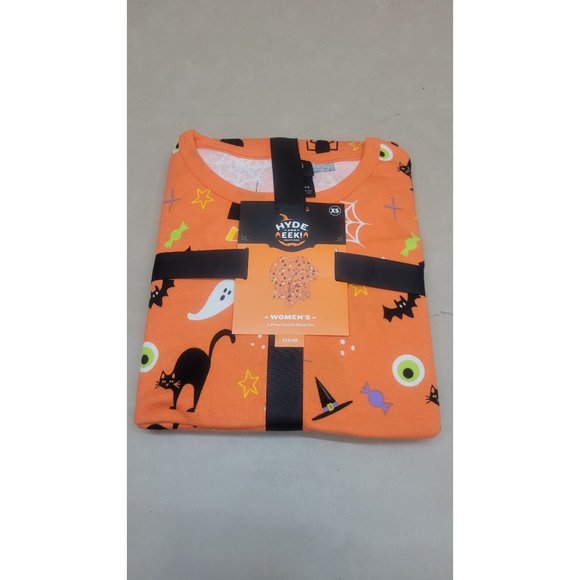 Women's Halloween Print Matching Family Pajama Set - Hyde & EEK! Boutique Orange - Picture 3 of 6